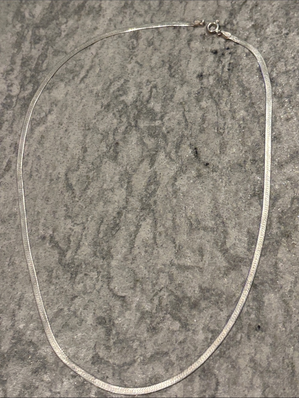 Classic Silver Herringbone Chain Necklace - Women Jewelry